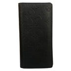 Louis Vuitton Wallet Monogram Shadow Portefeuille Brazza Black Leather