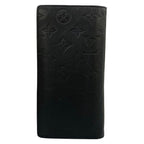 Louis Vuitton Wallet Monogram Shadow Portefeuille Brazza Black Leather — view 2
