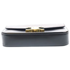 Celine Trio Chain Shoulder Bag Black Leather Gold — view 4