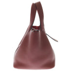 Hermes Picotin Lock PM Handbag Rouge Taurillon Clemence Silver — view 3
