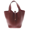 Hermes Picotin Lock PM Handbag Rouge Taurillon Clemence Silver