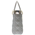 Dior Lady Myabcdior Small 2-Way Shoulder Bag Gray Leather Gold — view 3
