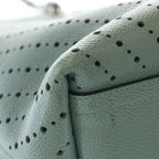 Chanel Stitch Tote Light Green Leather Silver — view 7