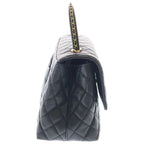 Chanel Coco Handle 29 2-Way Chain Shoulder Bag Black Caviar Leather Gold — view 3