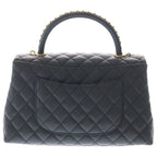 Chanel Coco Handle 29 2-Way Chain Shoulder Bag Black Caviar Leather Gold — view 2