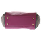 Louis Vuitton Kimono MM Monogram Leather Tote Gold Brown Purple — view 4