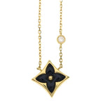 Louis Vuitton Star Blossom BB Necklace Onyx Yellow Gold — view 3