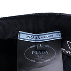 Prada Re-Nylon Logo Embroidery Baseball Cap Hat Black — view 7