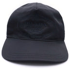 Prada Re-Nylon Logo Embroidery Baseball Cap Hat Black — view 4