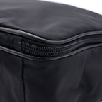 Prada Re-Nylon Saffiano Leather Triangle Logo Boston Bag Black — view 6
