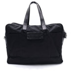 Prada Re-Nylon Saffiano Leather Triangle Logo Boston Bag Black — view 2