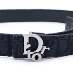 Dior Oblique Leather Belt Black 90 36 Gunmetal — view 4
