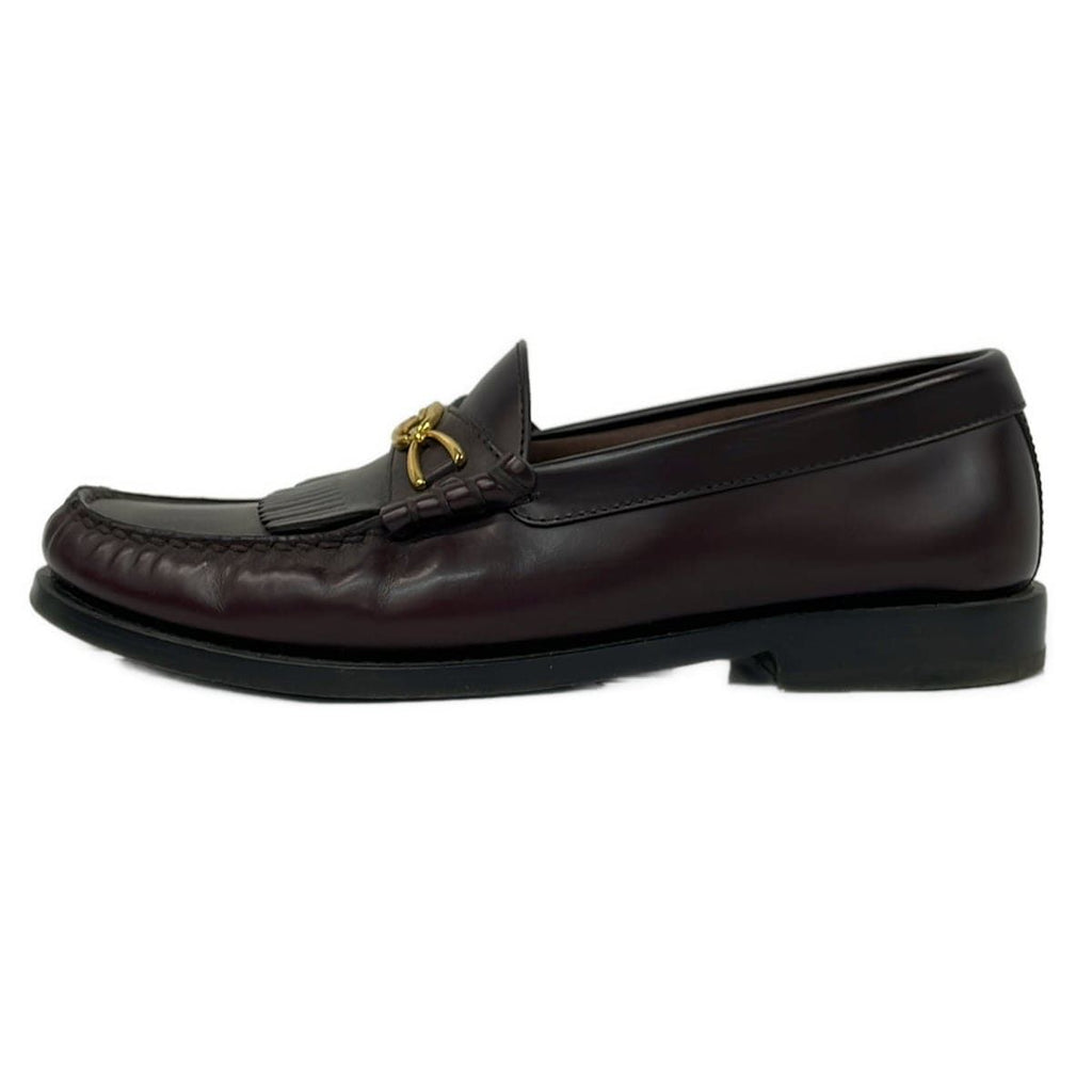 Celine Loafers 36.5 Dark Brown Trio Chain Margarette Leather