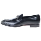 Gucci Studded Horsebit Leather Low Cut Shoes Loafers Black