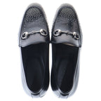 Gucci Studded Horsebit Leather Low Cut Shoes Loafers Black — view 4