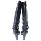 Hermes Logo Perforated Leather Belt Boot — view 3