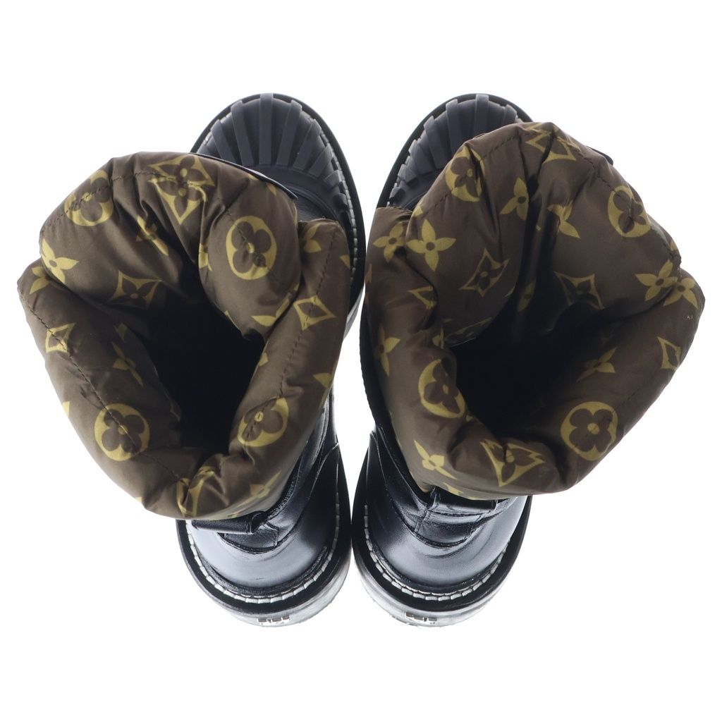 Louis Vuitton LV Bob Line Monogram Leather Lace Up Ankle Short Boots Black — view 4