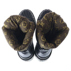 Louis Vuitton LV Bob Line Monogram Leather Lace Up Ankle Short Boots Black — view 4