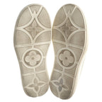 Louis Vuitton Pacific Line LV Logo Plate Suede Leather Slip Ons Sneakers Ivory — view 5