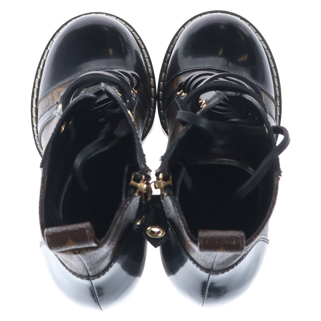 Louis Vuitton LV Star Trail Line Ankle Heels Boots Black Brown — view 4