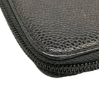 Chanel Wallet Black Zip Around Gold — view 7