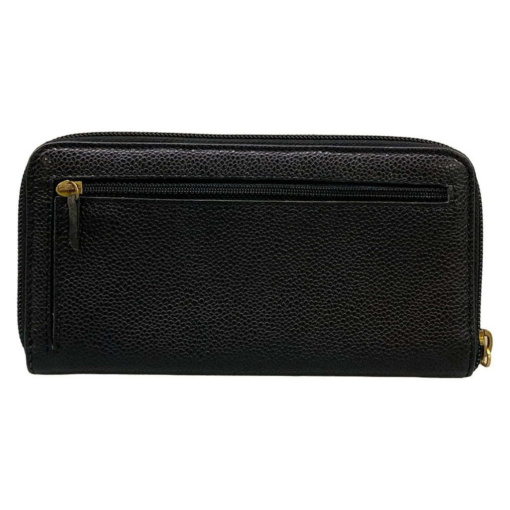 Chanel Wallet Black Zip Around Gold — view 2