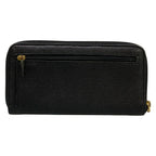 Chanel Wallet Black Zip Around Gold — view 2