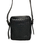Bottega Veneta Shoulder Bag Intrecciato Black Leather — view 3