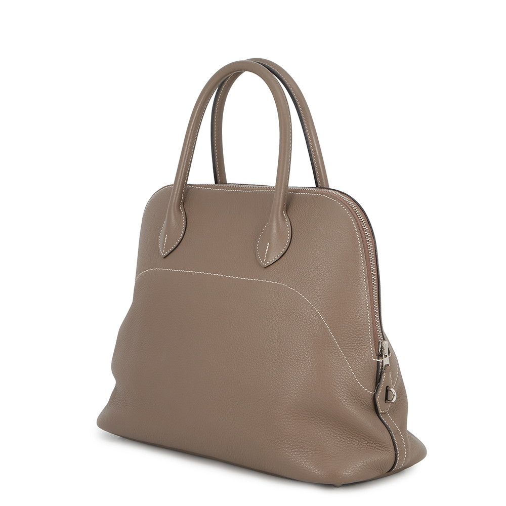 Hermes Handbag Bolide Relax 35 Etoupe Silver Taurillon Novi — view 2