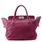 Hermes Handbag Lubox 33 Magnolia Silver Swift 2-Way