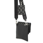 Louis Vuitton Shoulder Bag Monogram Denim Leather LV Square de Trio Pouch — view 2