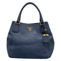 Prada Tote Blue Leather