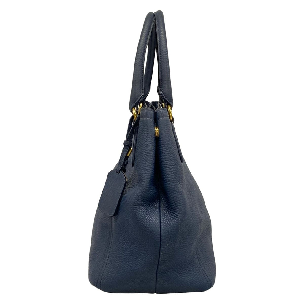 Prada Tote Blue Leather — view 4