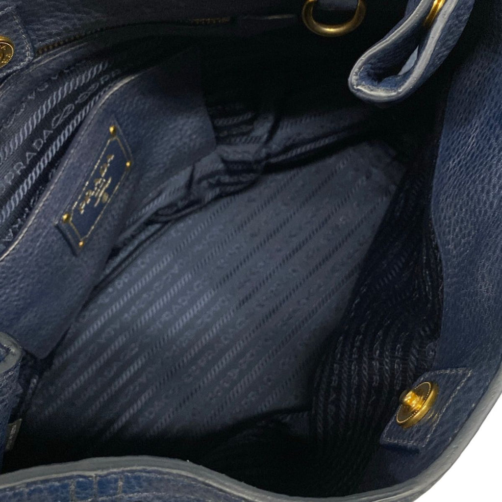Prada Tote Blue Leather — view 7