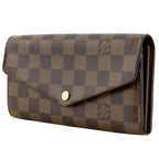 Louis Vuitton Portefeuille Sarah Damier Canvas Brown Wallet — view 2