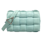 Bottega Veneta Shoulder Bag Padded Cassette Light Blue Leather