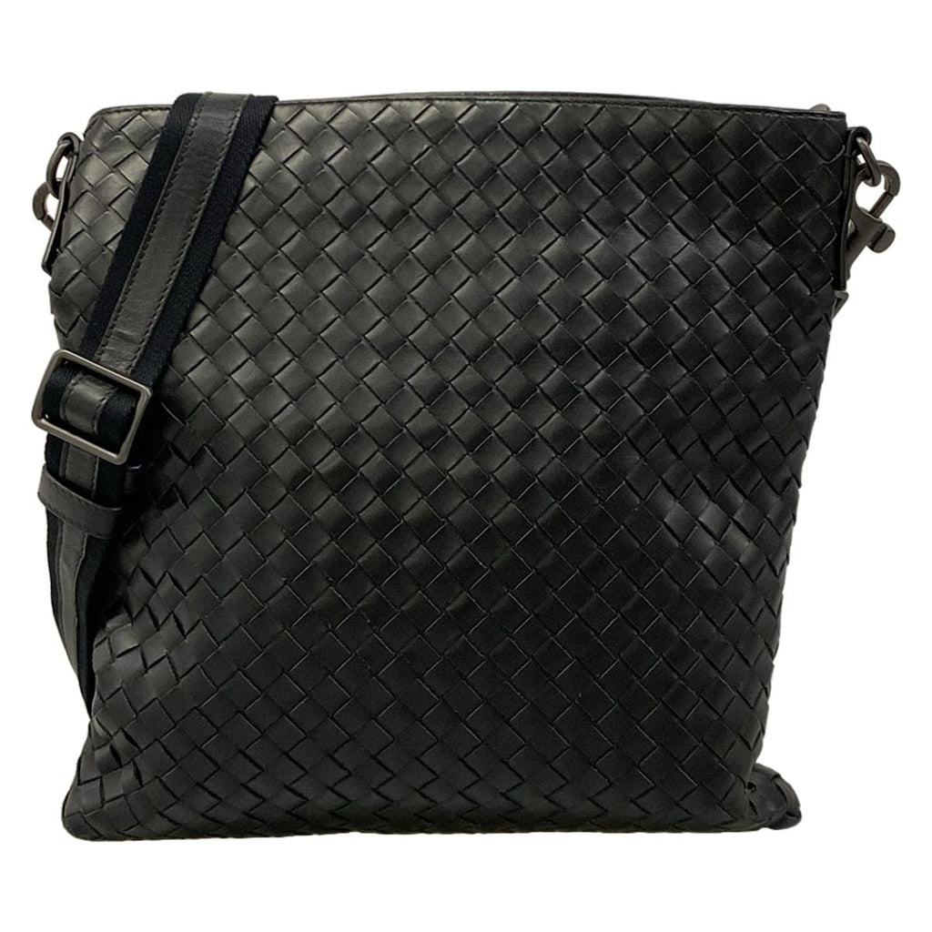 Bottega Veneta Shoulder Bag Intrecciato Black Leather
