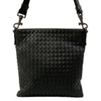 Bottega Veneta Shoulder Bag Intrecciato Black Leather — view 3