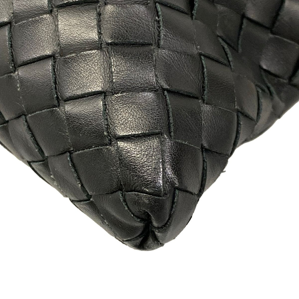 Bottega Veneta Shoulder Bag Intrecciato Black Leather — view 6