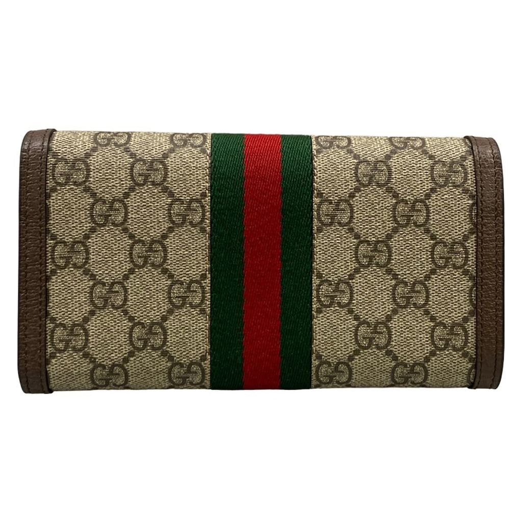 Gucci Wallet Ophidia Dark Brown Beige Multi Leather — view 2