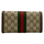 Gucci Wallet Ophidia Dark Brown Beige Multi Leather — view 2