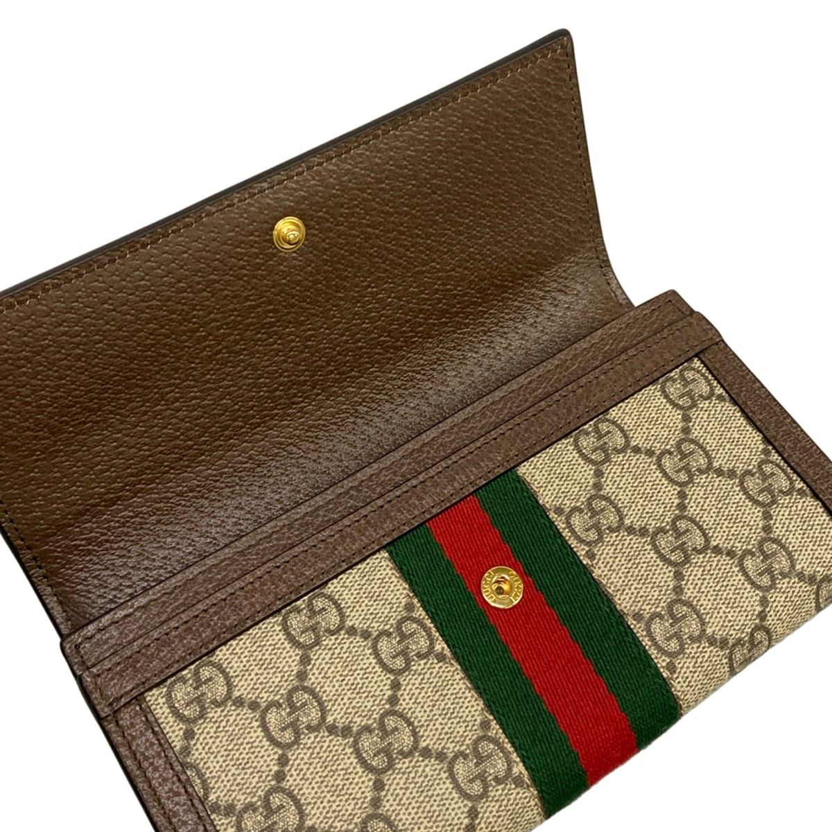 Gucci Wallet Ophidia Dark Brown Beige Multi Leather — view 3