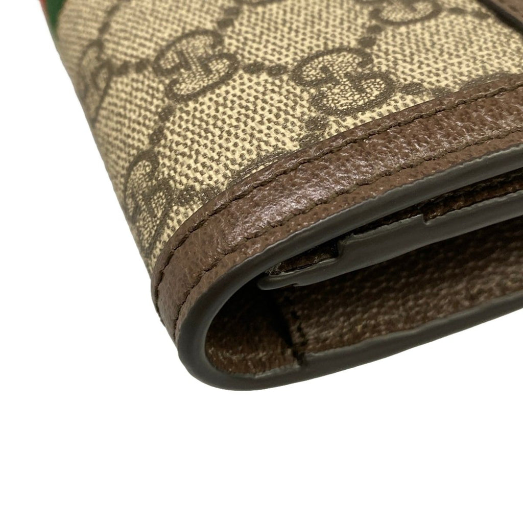 Gucci Wallet Ophidia Dark Brown Beige Multi Leather — view 7