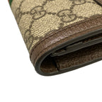 Gucci Wallet Ophidia Dark Brown Beige Multi Leather — view 7