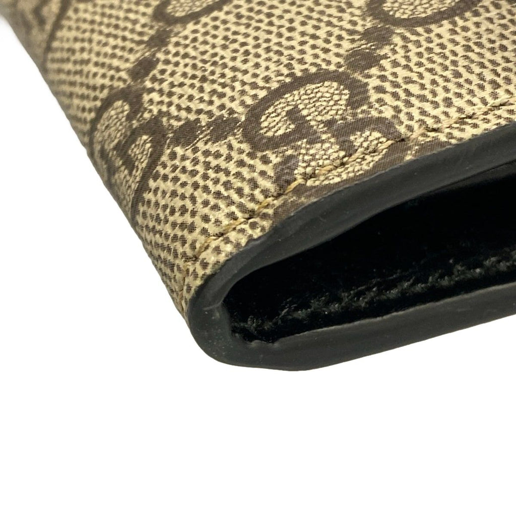 Gucci Wallet GG Marmont Continental Beige Dark Brown Black Leather — view 8