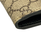 Gucci Wallet GG Marmont Continental Beige Dark Brown Black Leather — view 8