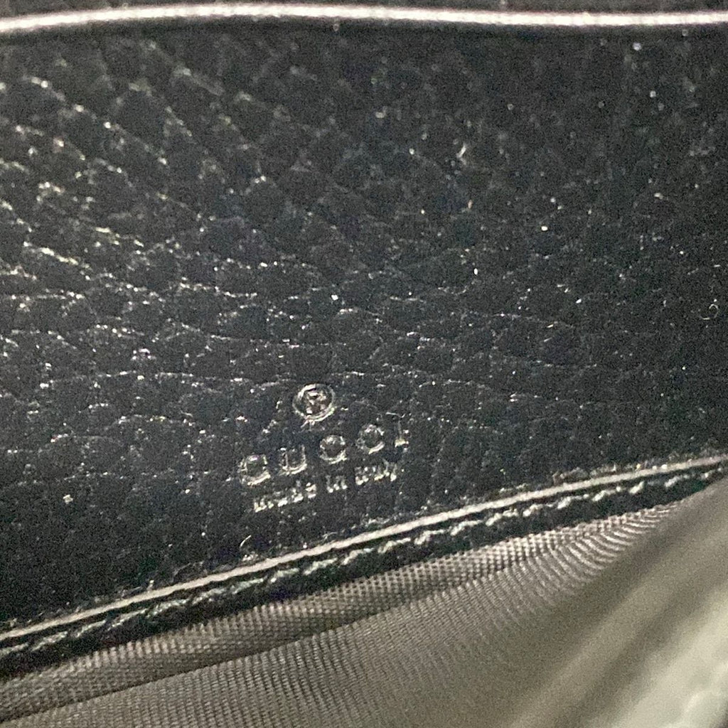 Gucci Wallet GG Marmont Continental Beige Dark Brown Black Leather — view 6