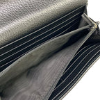 Gucci Wallet GG Marmont Continental Beige Dark Brown Black Leather — view 5