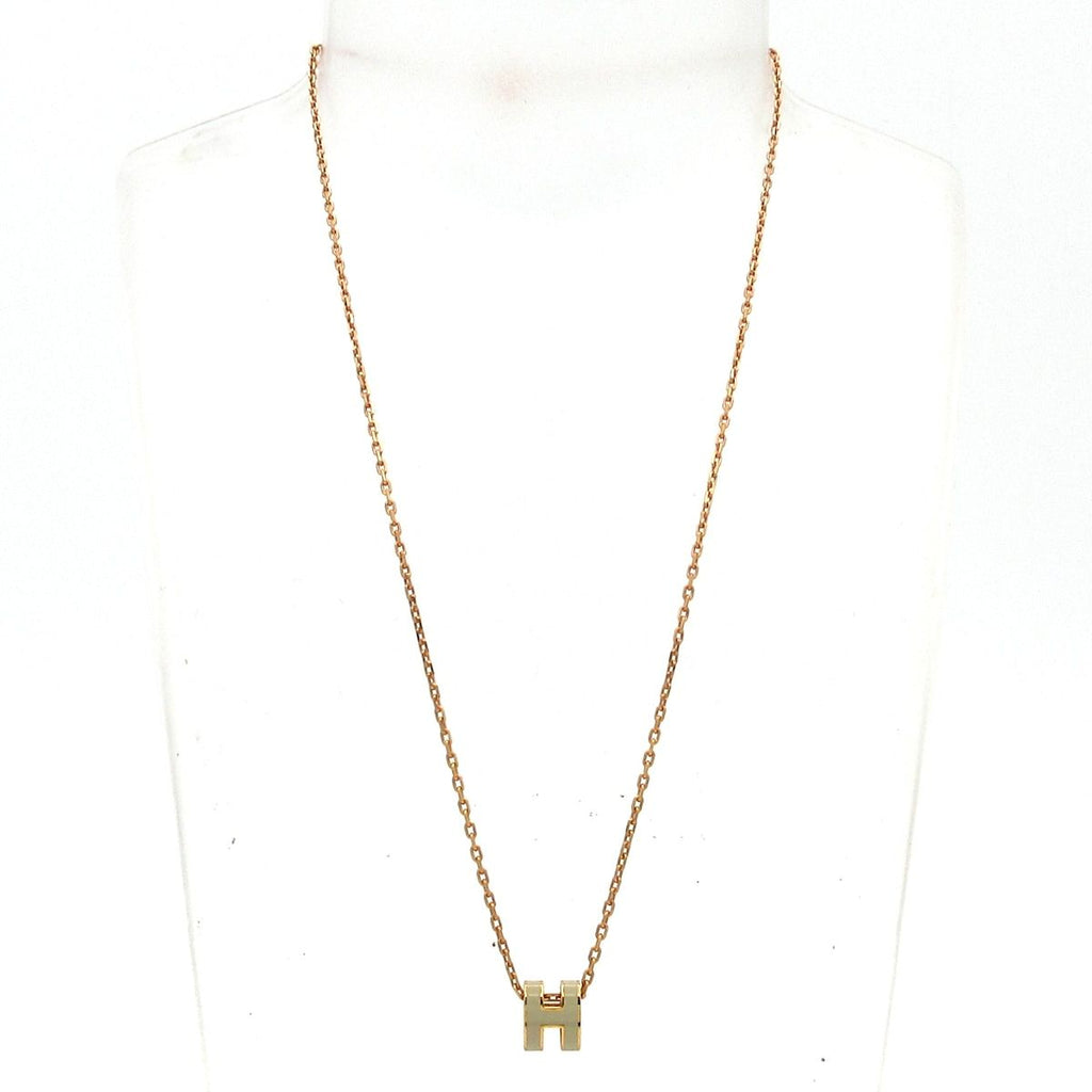 Hermes Necklace Mini Pop Gold Gray — view 2