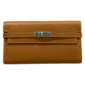 Hermes Wallet Kelly Long Gold Silver